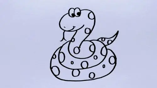 大蟒蛇的简单画法
