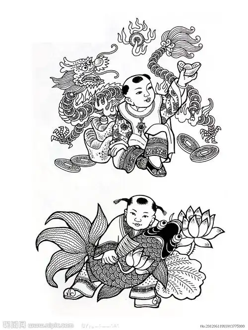 连年有余设计图__绘画书法_文化艺术_设计图库_昵图网nipic.com