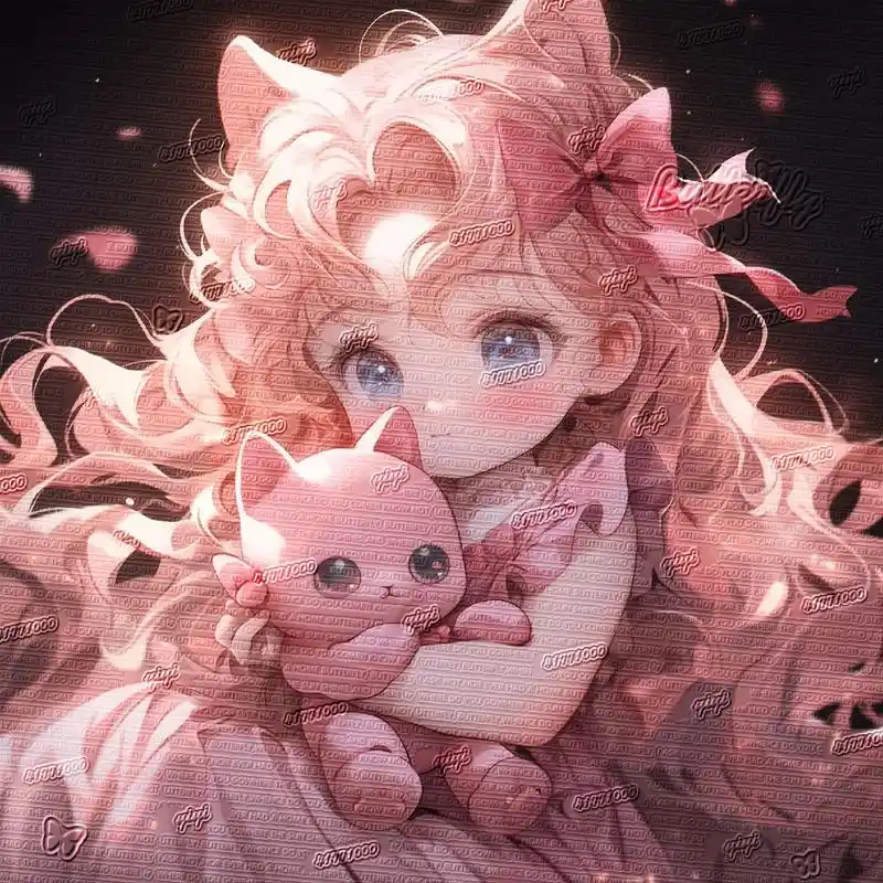 粉色系猫耳上新.#动漫少女 #头像分享 #卡哇伊 #情侣头 - 抖音