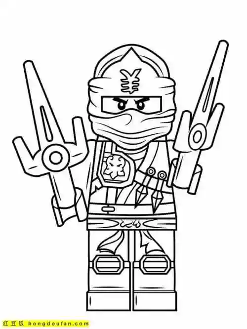 搭建属于自己的乐高城市!10张乐高玩具主题涂色图片 | 红豆饭小学生简