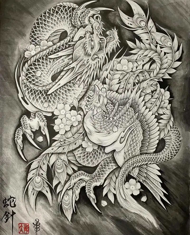 生活其实很简单 过了今天就是明天#日式老传统 #纹身手稿 # - 抖音