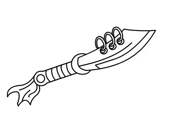 霸气的刀怎么画 最简单的刀怎么画 如何画帅气的刀-养娃家