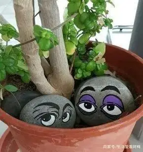 给石头涂色,画上表情,简单有趣的石头画,大人孩子都爱玩