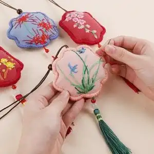 2022十字绣刺绣diy手工自己平安荷包平安福车载挂件线绣包小香囊