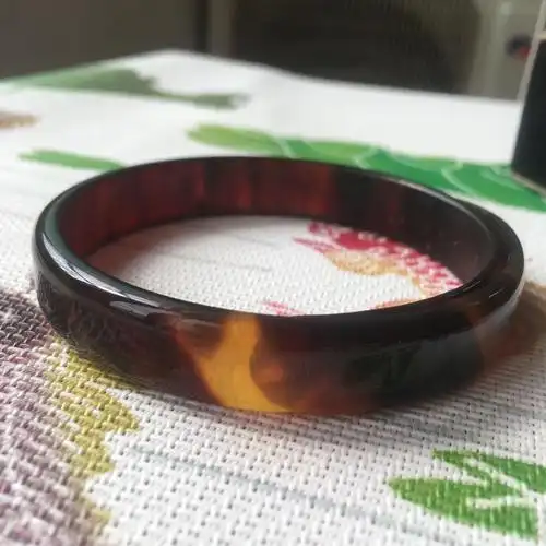 海南精美豹纹仿玳瑁色手镯12mm宽约3mm厚 厂家批发直销