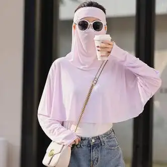 肯拓普骆驼cantorp夏新款防晒衣冰丝防晒外套面罩一体up50防紫外线