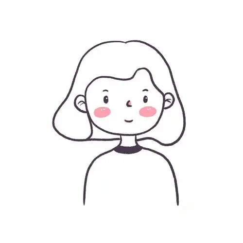 花栀子插画简笔画女生头像