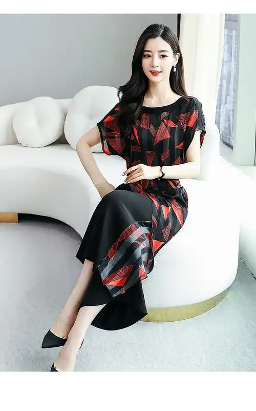 2021年夏季新款复古印花阔腿裤套装/套裙_时尚俏佳人ssqjr8139 - 货