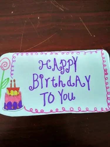 河西小学五(三)班英语生日贺卡设计展评