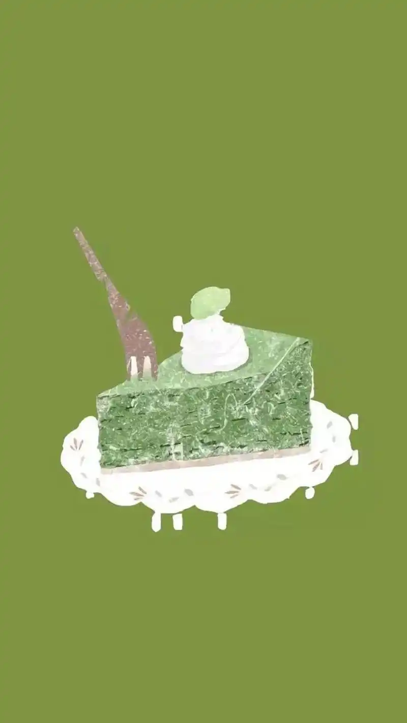 清新抹茶色背景手机壁纸