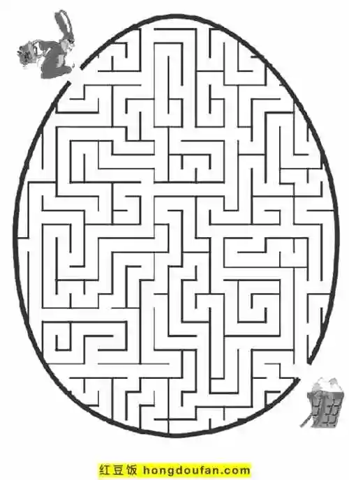 12张为3到5岁孩子们准备的可爱简单迷宫游戏图片 | 红豆饭小学生简笔