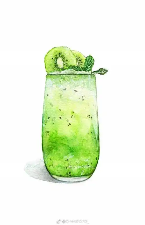 水彩插画##手绘##水彩手绘##饮料
