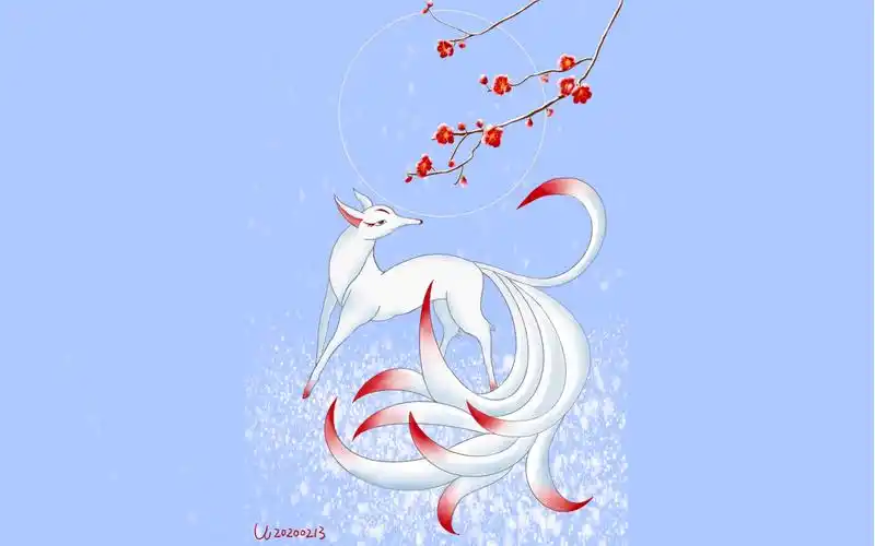 【学画画】20200213 临摹-九尾狐 procreate