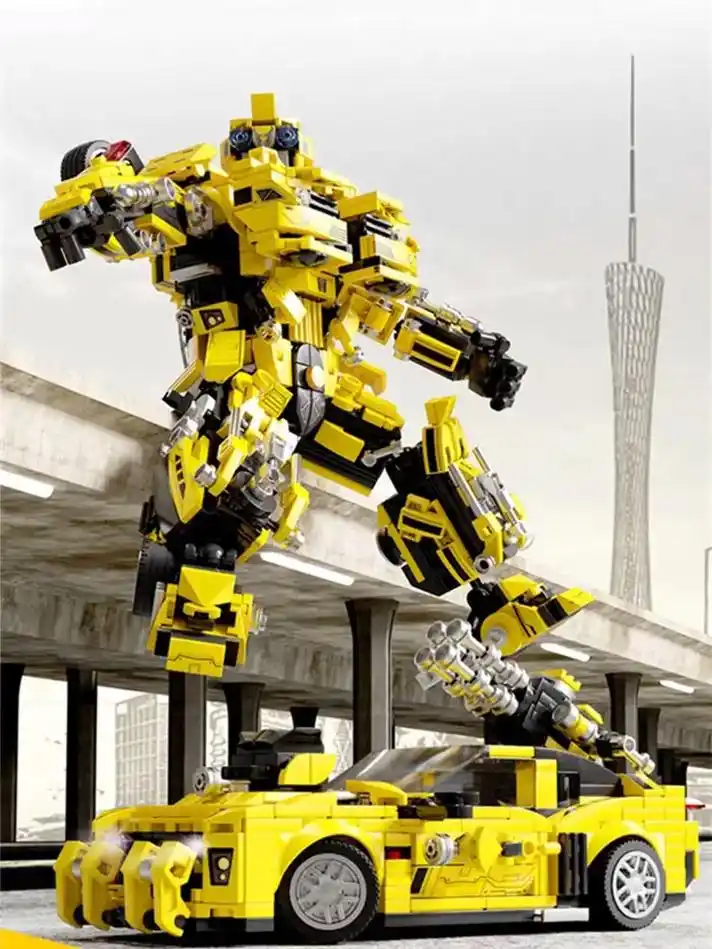 抖音图文来了 乐高积木机甲擎天柱大黄蜂拼装8-16岁儿童益 - 抖音