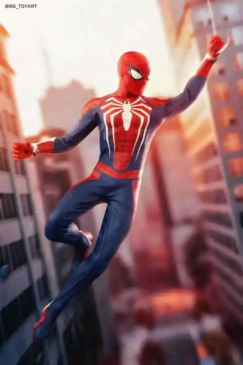 拉丝飞跃的漫威英雄人物蜘蛛侠高清手机壁纸