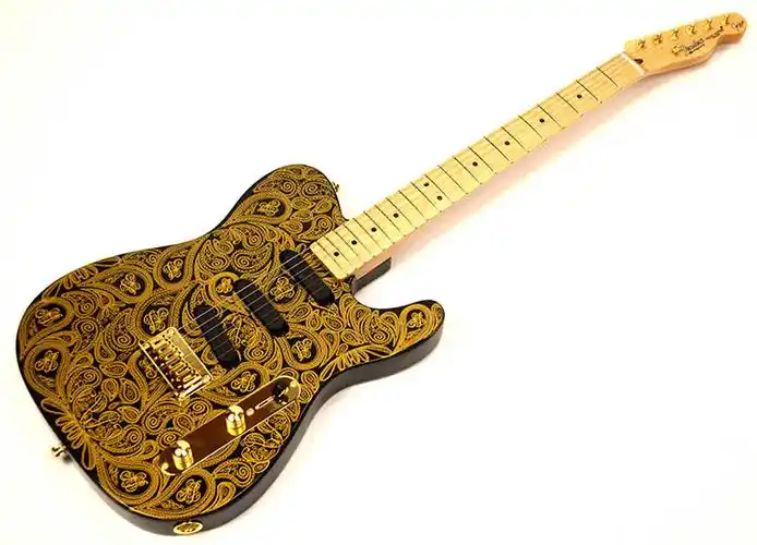 beyond乐队御用复刻 010-8602黄贯中金花电吉他 黄家驹