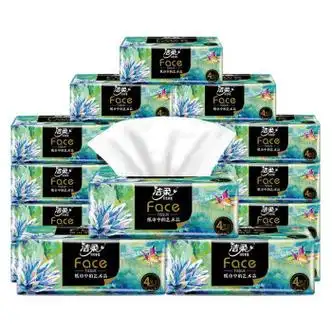 中顺洁柔 抽纸face油画纸巾湿水90抽4层 8包/提 6提 /箱(单位:箱)