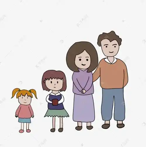 家庭成员简笔画 家庭成员简笔画6人