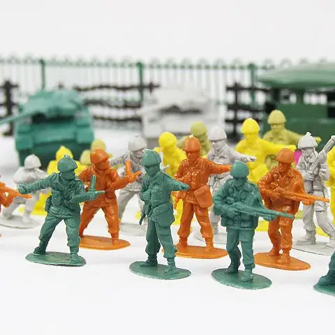 玩具兵人二战军事模型套装塑料大士兵战争沙盘打仗场景小兵人包邮
