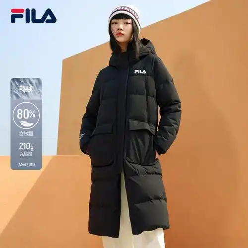 fila斐乐官方羽绒服女款冬季长款2022新款运动运动羽绒服