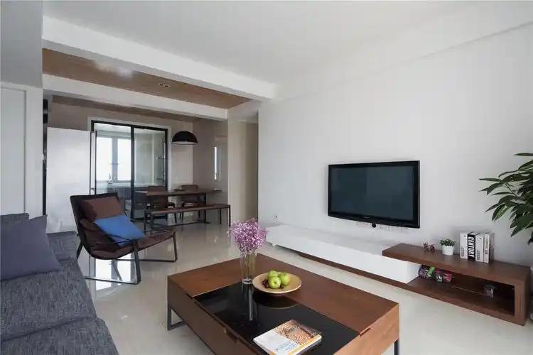 120㎡简约风格家电视背景墙图片