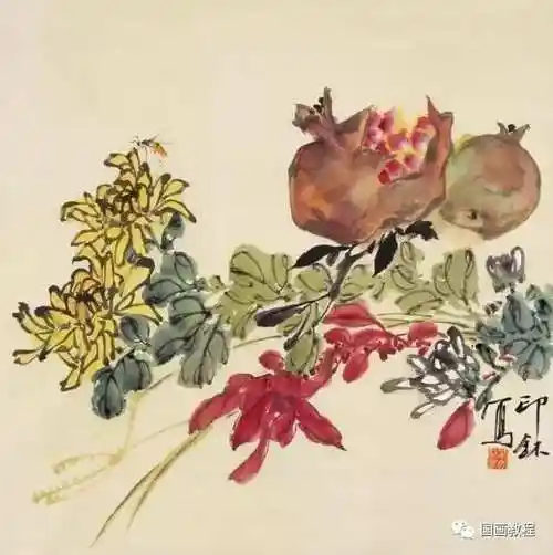 被誉为中国小写意花鸟画扛鼎者的果蔬作品70幅