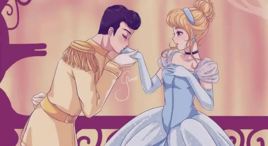 迪士尼一眼万年的名场面灰姑娘的手背吻白马王子的公主抱