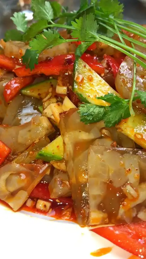 自制美食#红油拌猪皮冻太香啦!