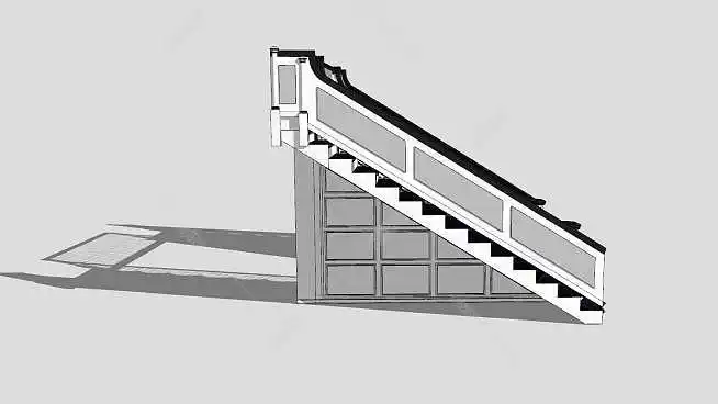 双合式楼梯su模型下载sketchup草图大师skp模型