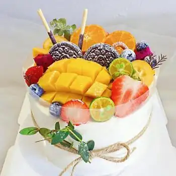 京集夏日水果创意生日蛋糕10寸