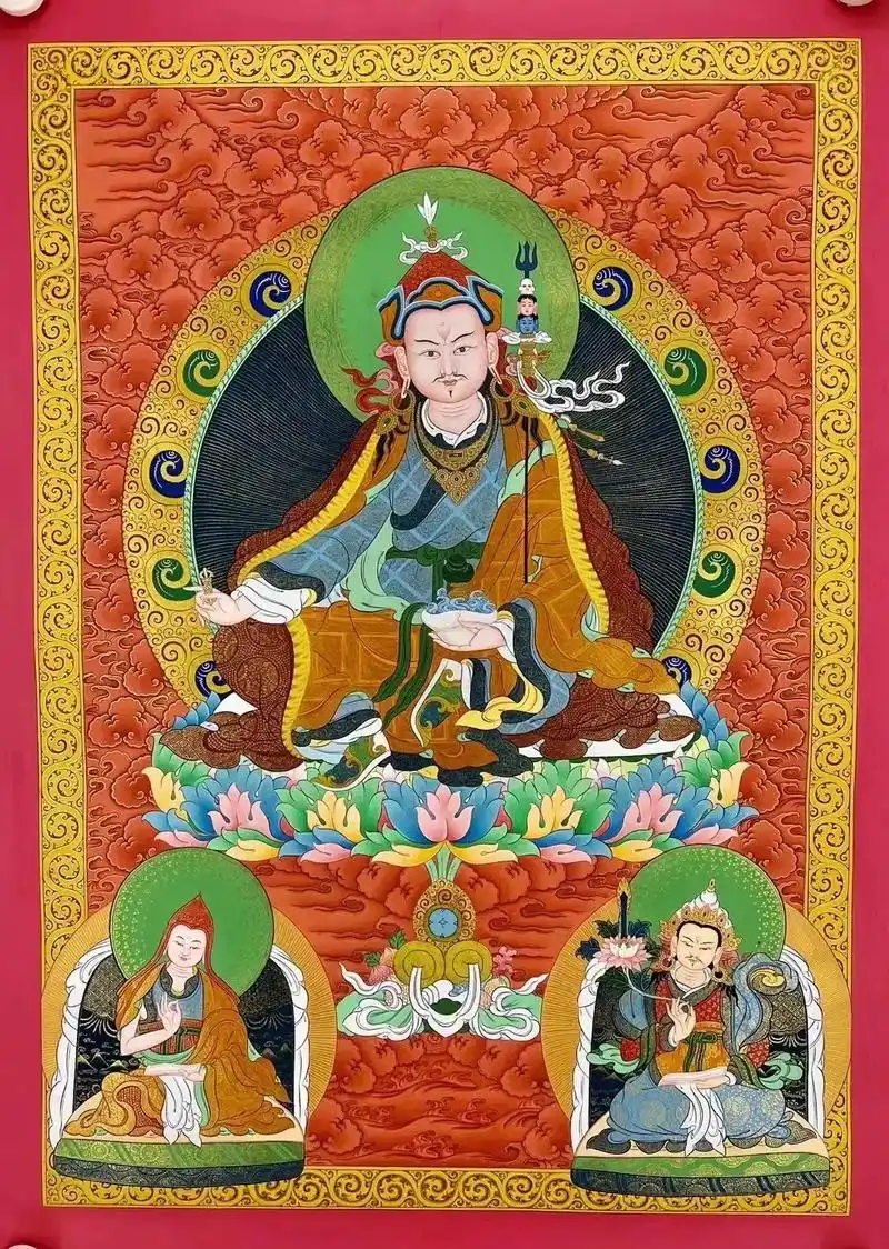 莲师.10:【传世收藏】尺寸80-60cm作品风格独特,画工 - 抖音