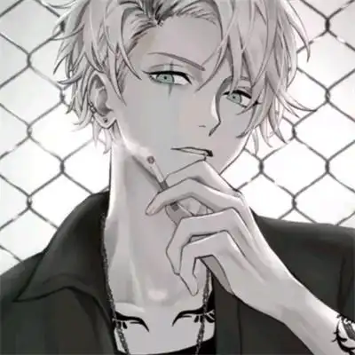 冷酷帅气叼烟男生动漫头像霸气吸烟动漫男生qq头像