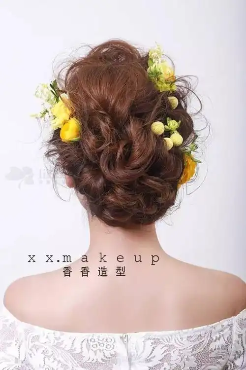 新娘发型|四十款森系盘发,美如画_微微婚纱摄影