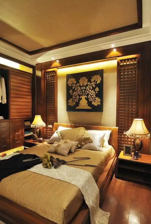 东南亚混搭设计风格宾馆房间装修效果图