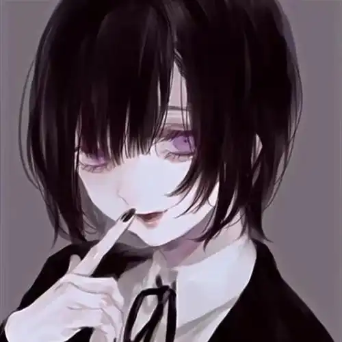 动漫女头,黑暗系,酷酷哒,超a的女生头像  #动漫#|#动漫头像