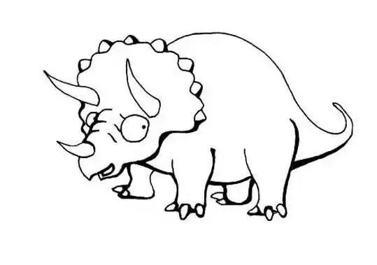 三角恐龙简笔画画法