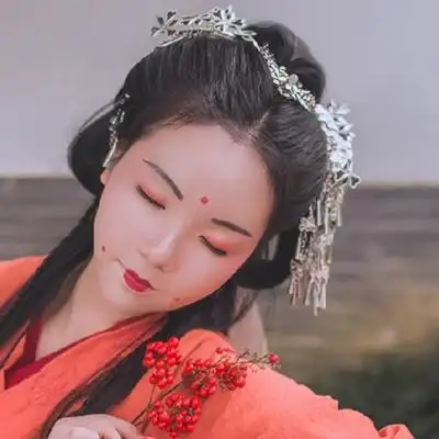 红豆相思红衣女生头像,唯美古风真人头像