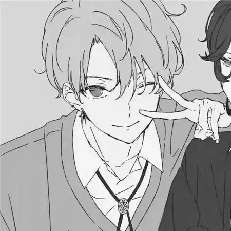 黑白兄弟头像一左一右动漫图片