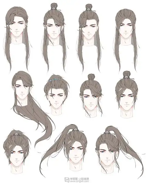 古风男性的发型设计