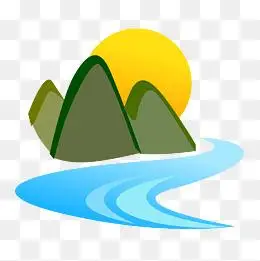 矢量卡通手绘山川河流-其他元素-高清png素材免费下载-三元素3png.com