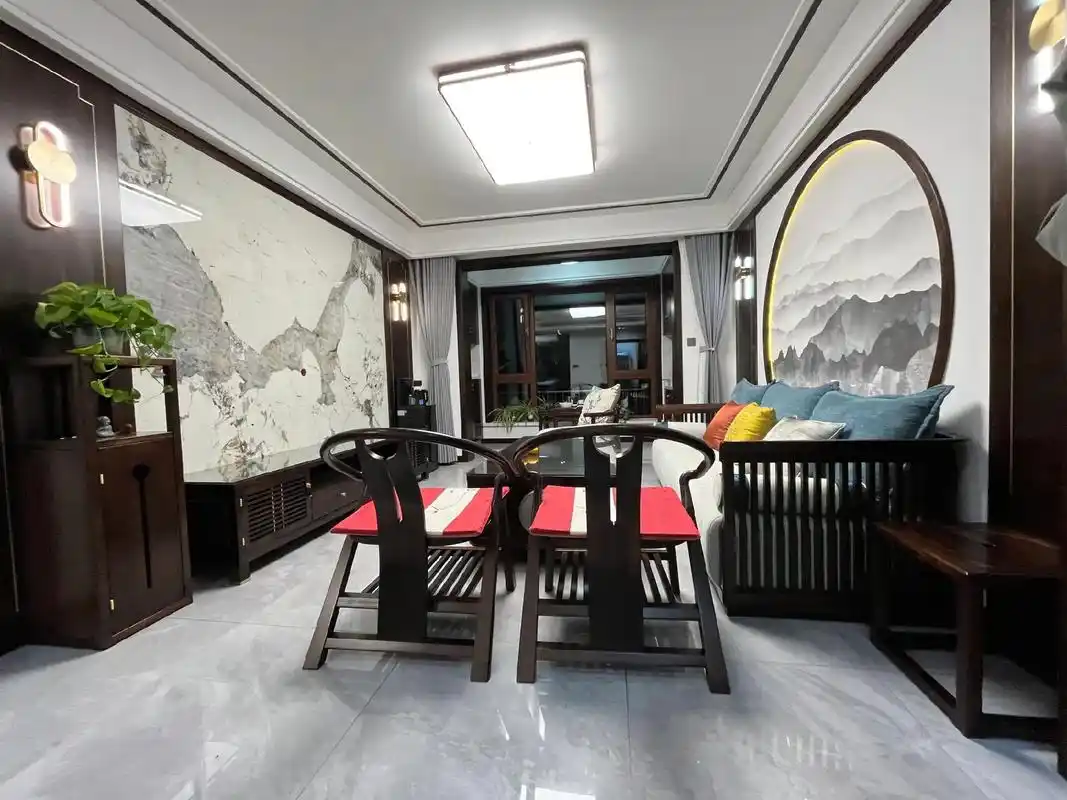 青岛全屋定制工厂#大气的中式装修风格 #实景拍摄效果 #新中式风格