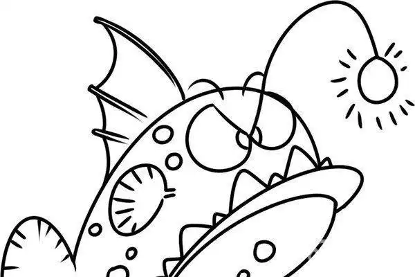 双灯灯笼鱼简笔画