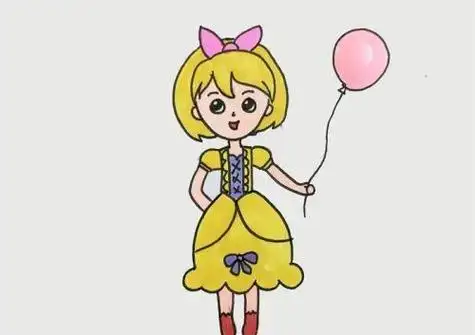 卡通彩色小女孩简笔画图片大全 可爱呆萌小女孩简笔画怎么画