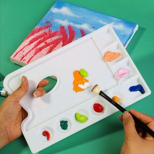 水彩颜料调色盘塑料盘学生专业美术绘画丙烯油画工具水粉盘调色板