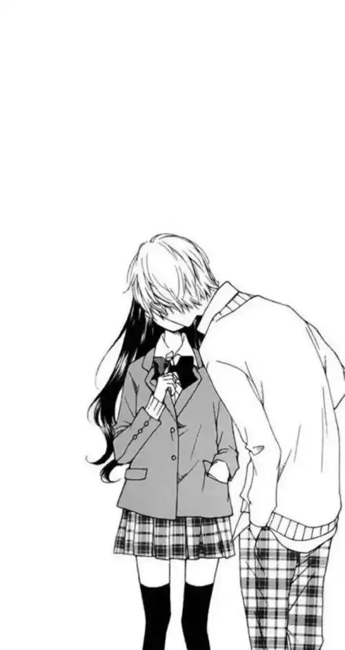 iphone 壁纸 简洁 动漫 情侣 黑白 聊天背景 插画 原创