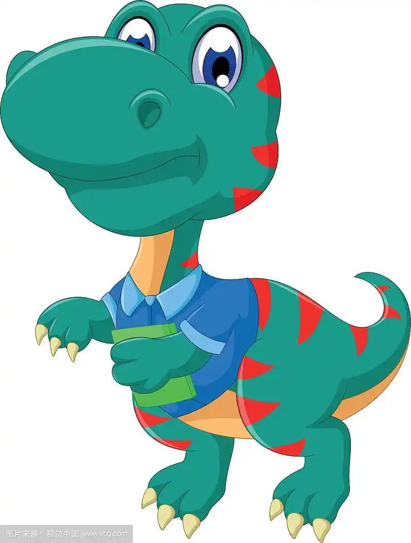 可爱的霸王龙卡通行走