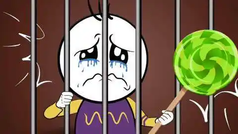 铅笔动画:铅笔人和巫婆抢魔法棒棒糖,被关进小黑屋!