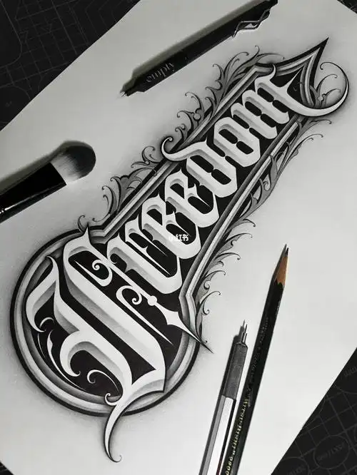 花体字手稿customletteringtattoo