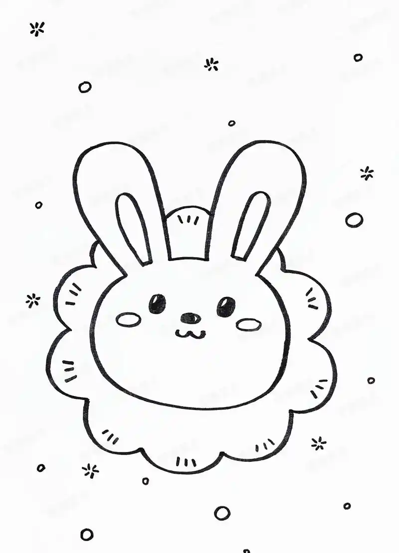 可爱兔子简笔画.#创作灵感 #简笔画 #兔子 @抖音小助手 - 抖音