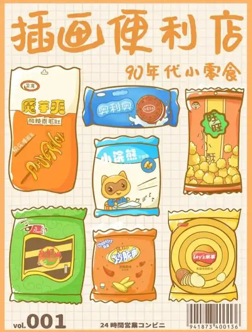 便利店丨零食丨简笔画